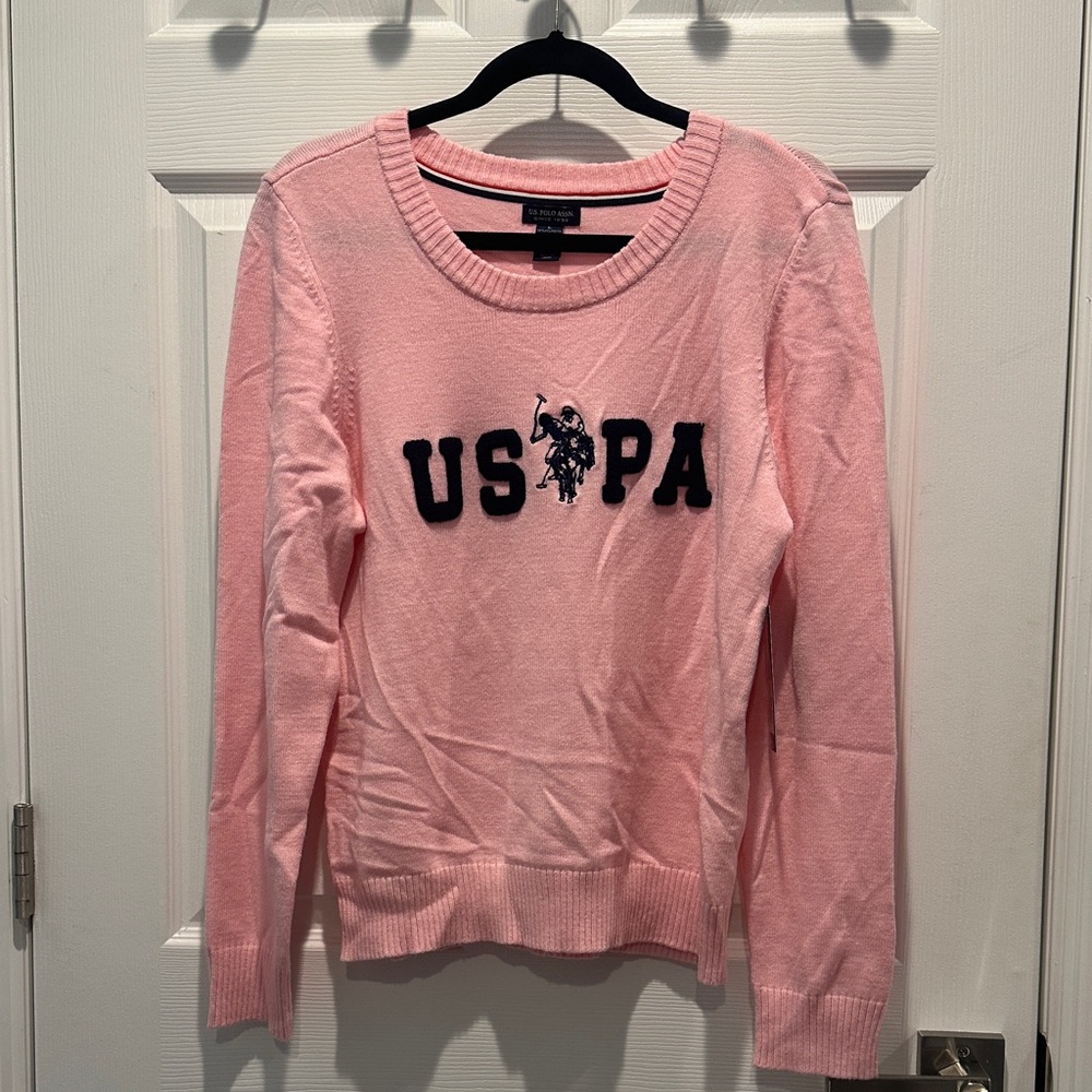 U.S. Polo Assn. Pink Crew Neck Sweater